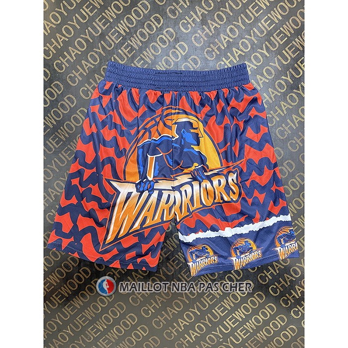Short Golden State Warriors Mitchell & Ness Orange Bleu